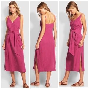 Seafolly Inka Gypsy Tie Front Dress Small Magenta Haze NWT